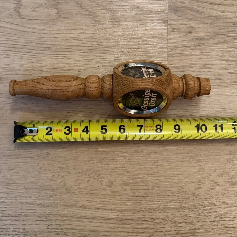 Miller Genuine Draft Wood Beer Tap Handle Bar‎ Decor Collectible